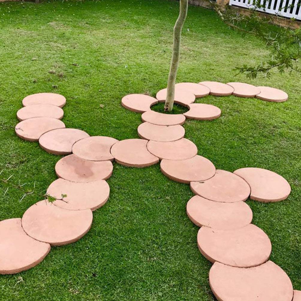 GANAZONO Concrete Stamps Walk Maker - Moon Shape Reusable Concrete Molds for Stepping Stones, Pavers & DIY Walkways | Perfect for Yard, Patio, Lawn & Garden Landscaping (Black Paving Brick Moulds)