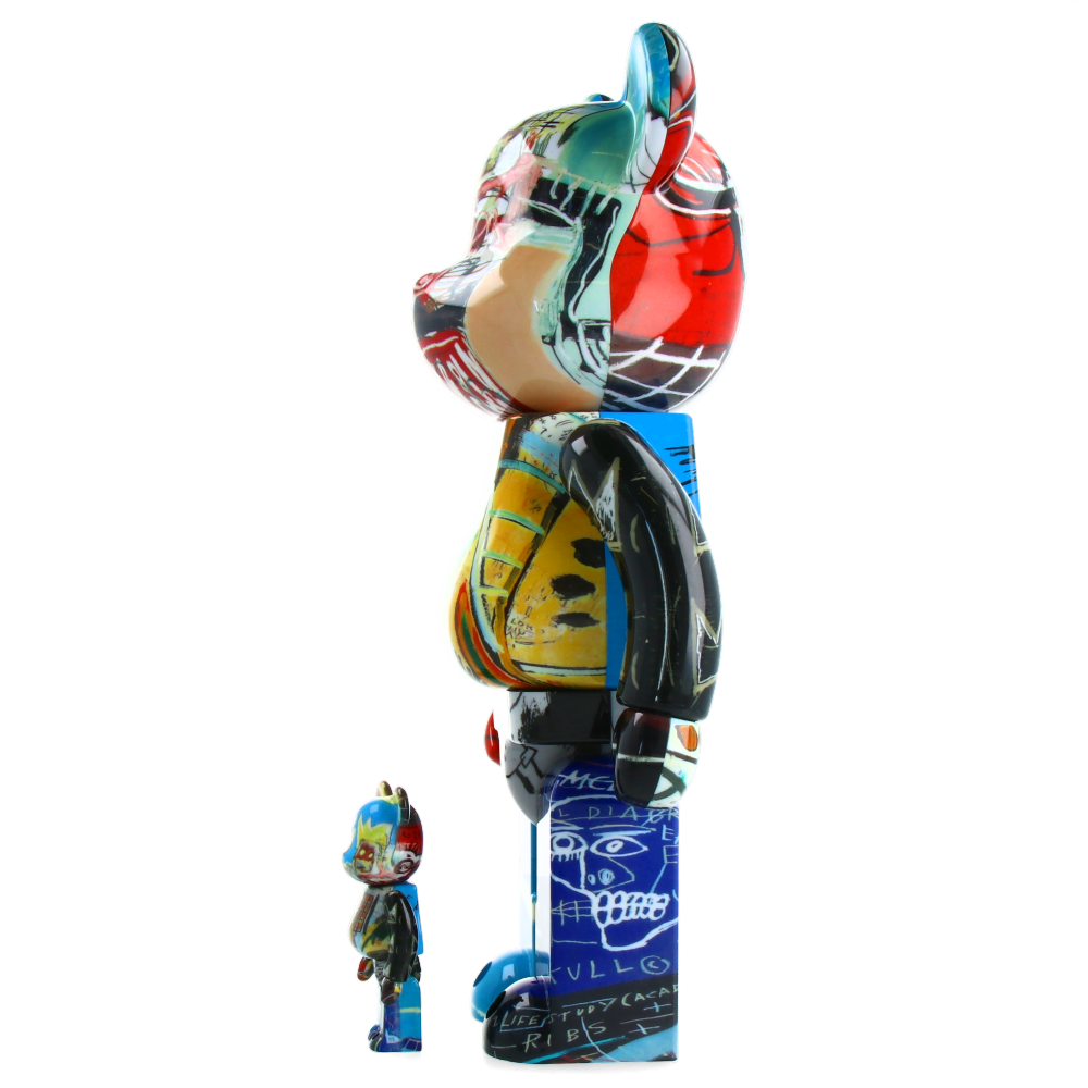 400% + 100% Bearbrick Jean Michel Basquiat Special Edition Collectible Art Figure - Perfect for Home Decor, Office Display, and Pop Art Collections
