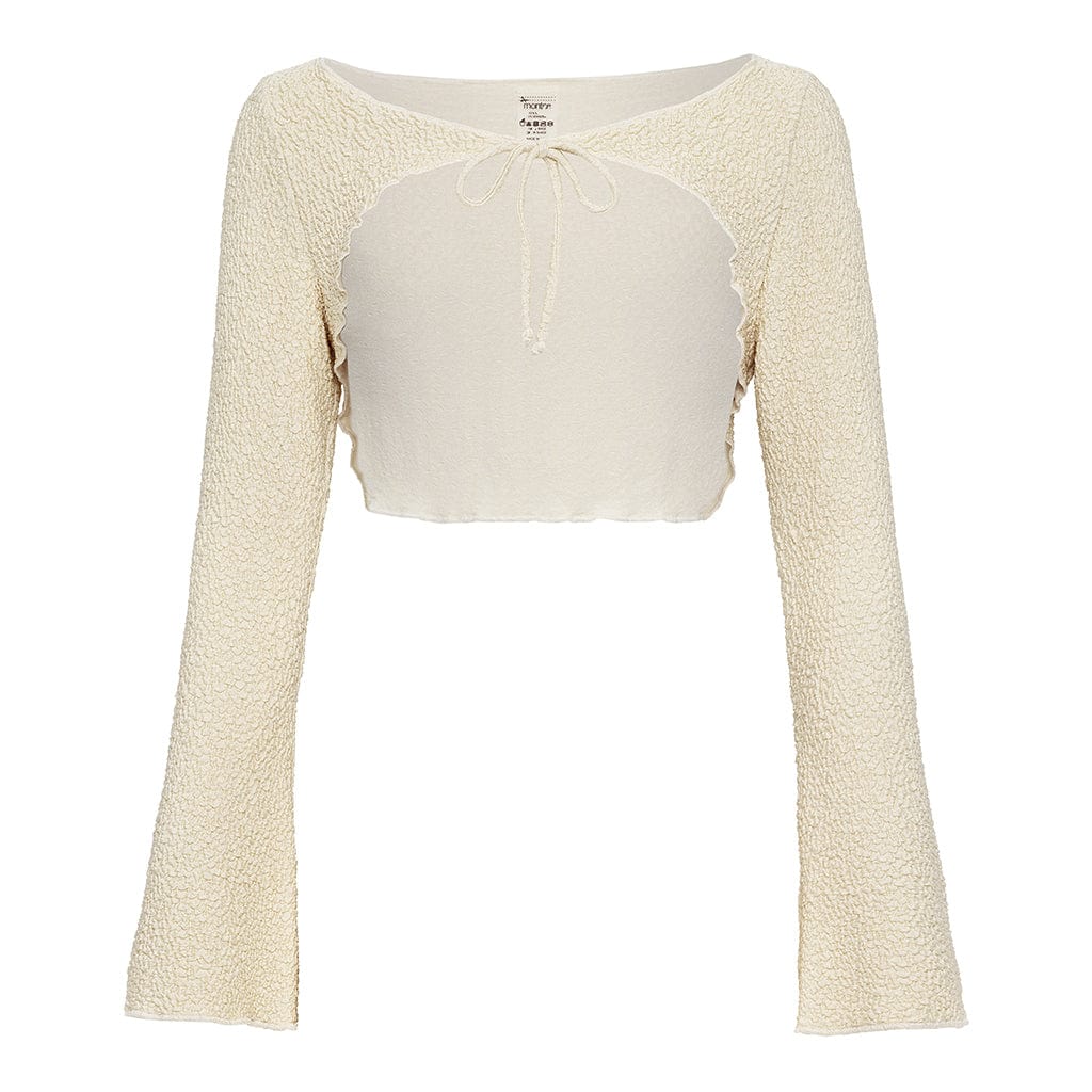 Oat Textured Long Sleeve T-Shirt for Women | Soft Casual Blouse | Perfect for Work, Date Night & Fall Layering
