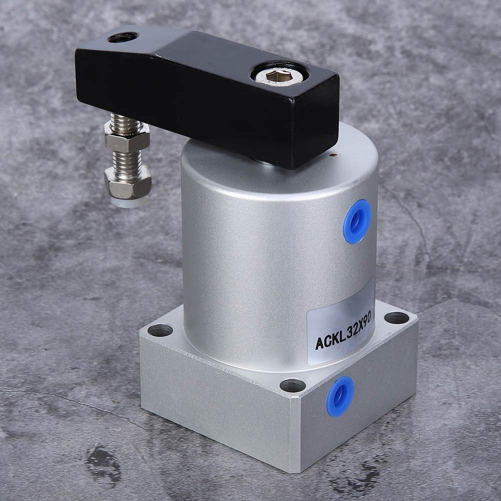32mm Double Acting Pneumatic Air Cylinder - ACK32-90L Industrial Rotary Clamping Cylinder for Corner Pressing | Perfect for Factory Automation, CNC Machines & Pneumatic Systems