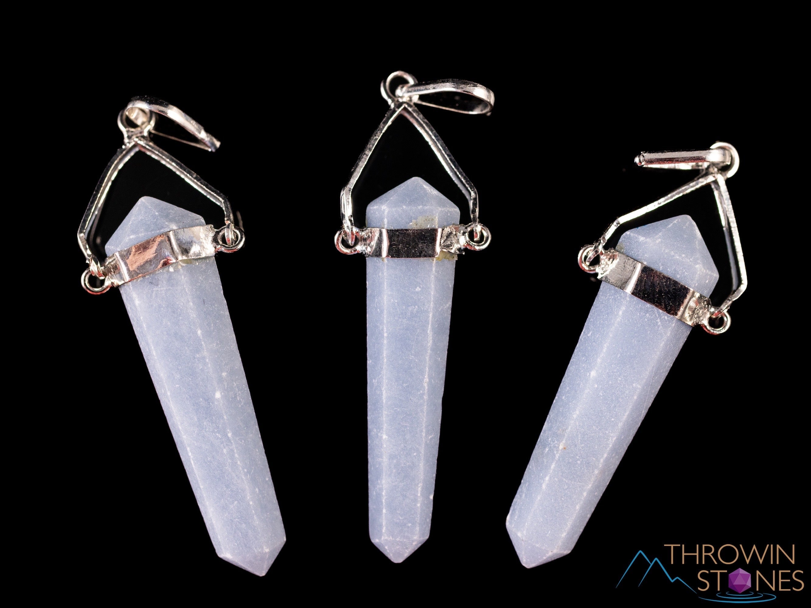 ANGELITE Crystal Pendant Necklace - Natural Healing Stone Jewelry, Handmade Blue Angelite Point for Chakra Balancing & Spiritual Growth | Perfect for Meditation, Energy Work & Gift Giving