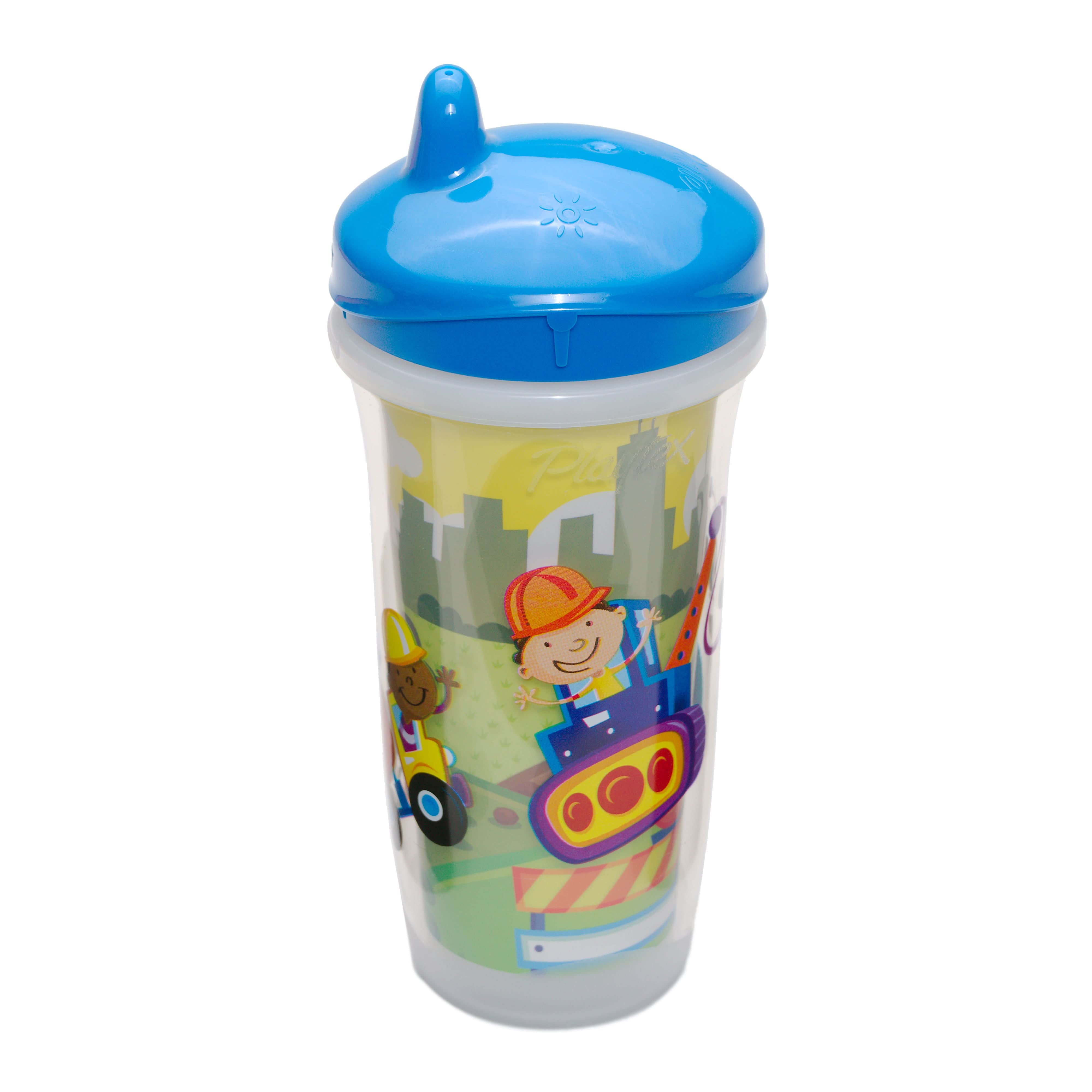 Playtex® Stage 3 Sippy Cups - 2 Pack, Leak Proof, Hard Spout, Dishwasher Safe for Toddlers - Perfect for Daycare, Travel & Mealtime