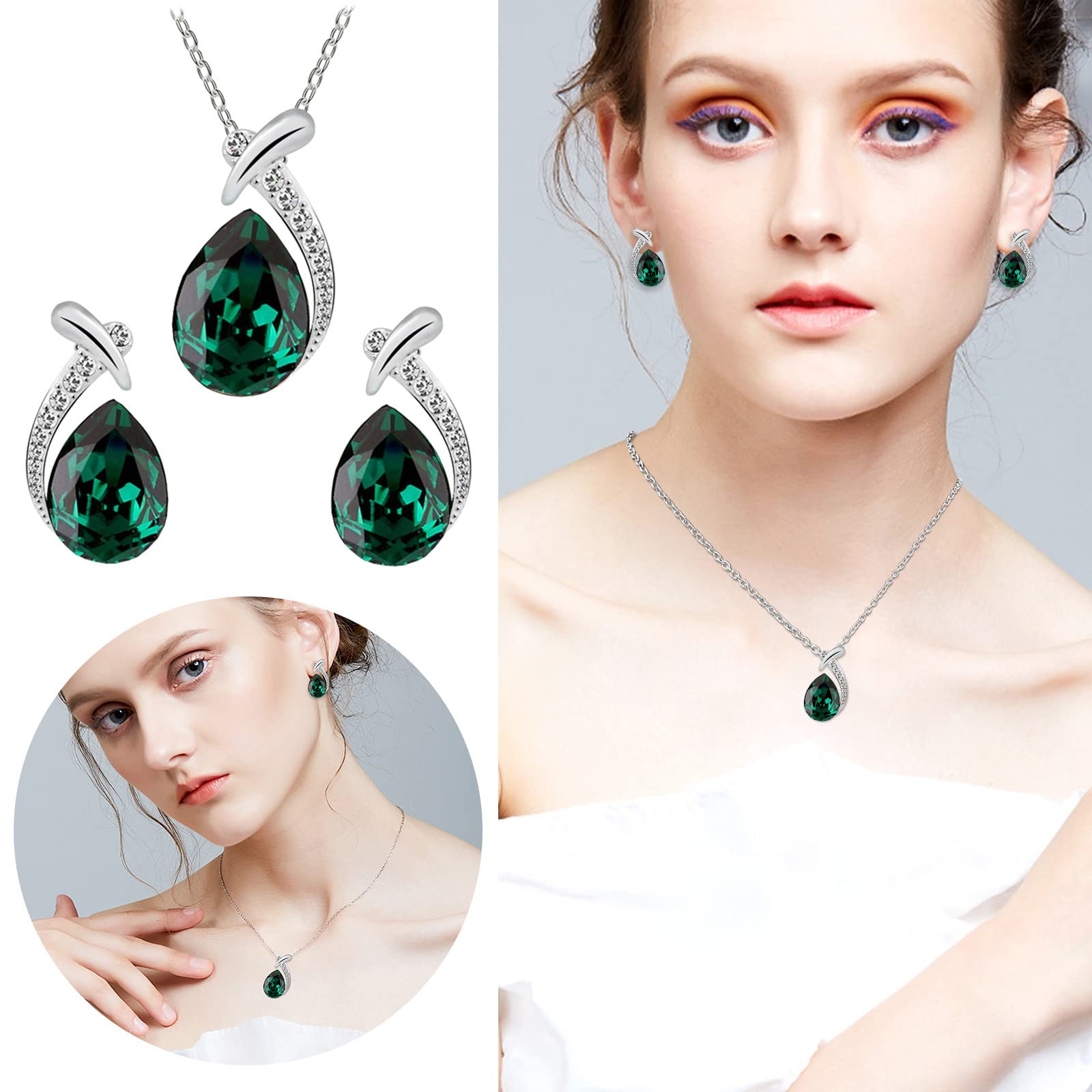 Elegant Women's Pendant Earrings Jewelry Set - Retro Sweater Chain Necklace with Heart Initial Charm, European & American Style Gift for Her | Perfect for Date Nights, Parties & Special Occasions