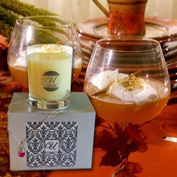 Premium Hot Cider Scented Candle in 8 oz Glass Jar - Unrivaled Candles Select-a-Size (Ring Size 8) with Hidden Jewelry Worth $10-$10,000 - Perfect for Home Decor, Romantic Gifts & Special Occasions
