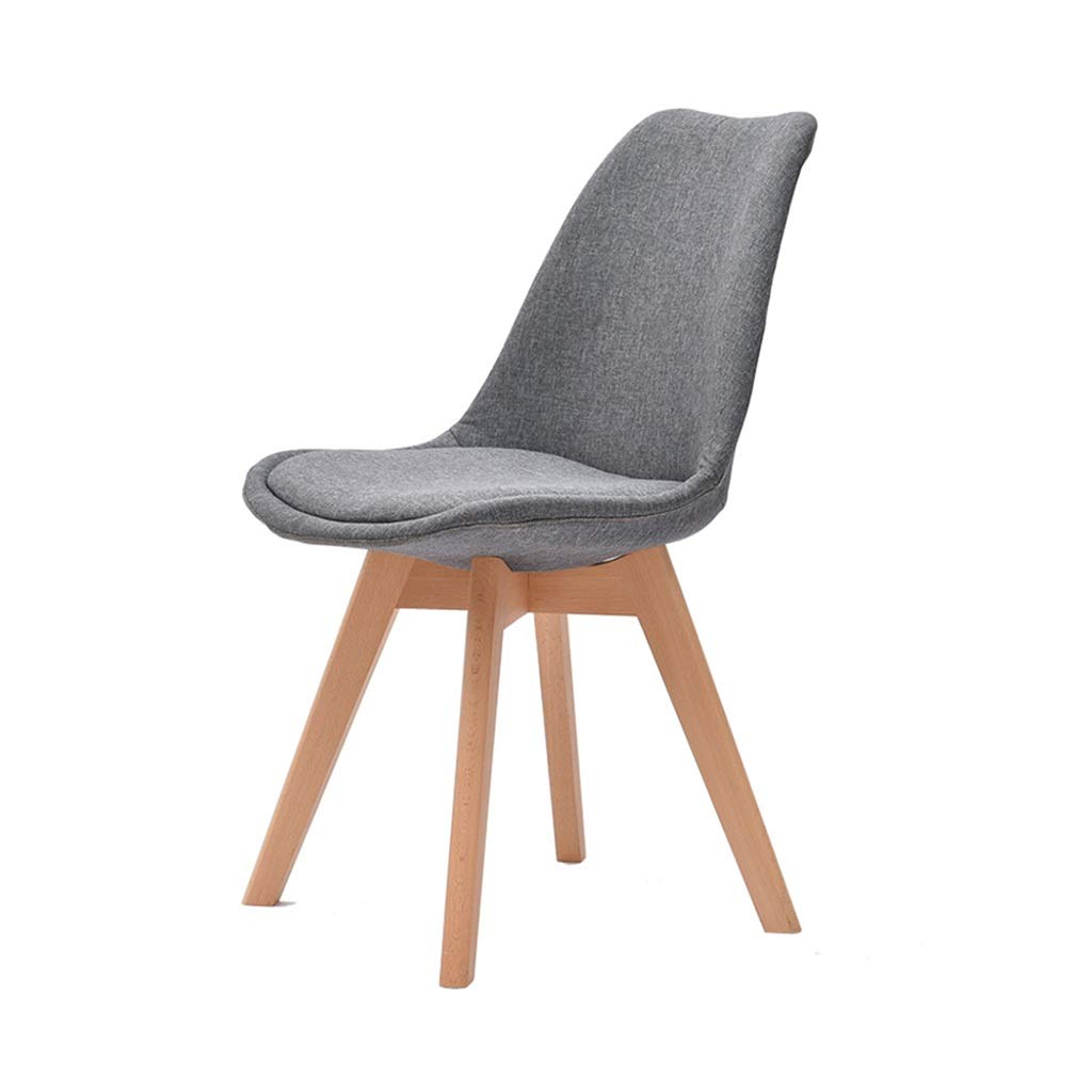 Modern Gray Solid Wood Dining Chair Slipcovers - Heavy Duty Backrest for Home Office & Kitchen - Simple Design Desk Chair (Color: Gray, Size: 43x38x83cm) - Perfect for Dining Rooms, Home Offices & Small Spaces