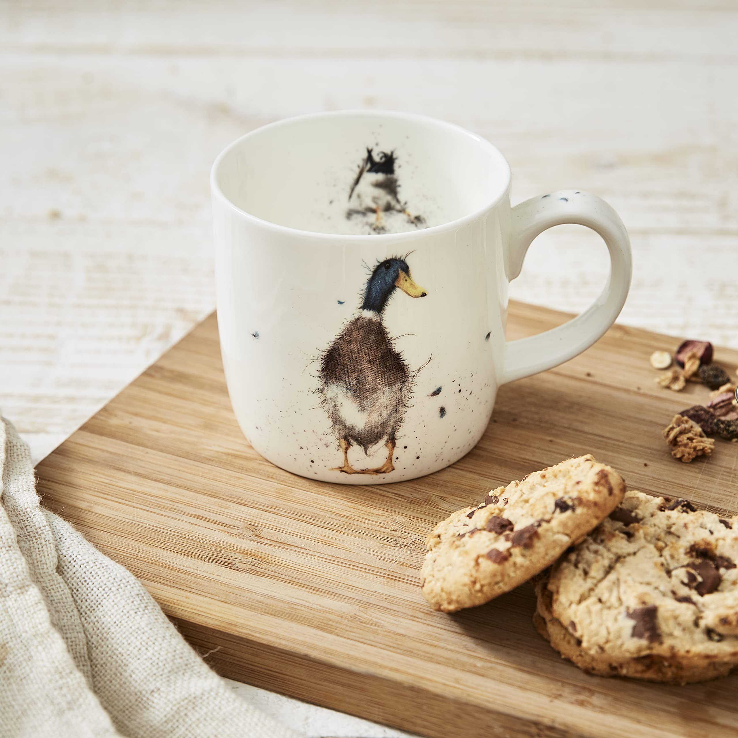 Royal Worcester Wrendale Designs Guard Duck Mug - 11oz Fine Bone China Coffee Cup | Microwave & Dishwasher Safe | Perfect for Tea, Coffee & Hot Chocolate at Home or Office