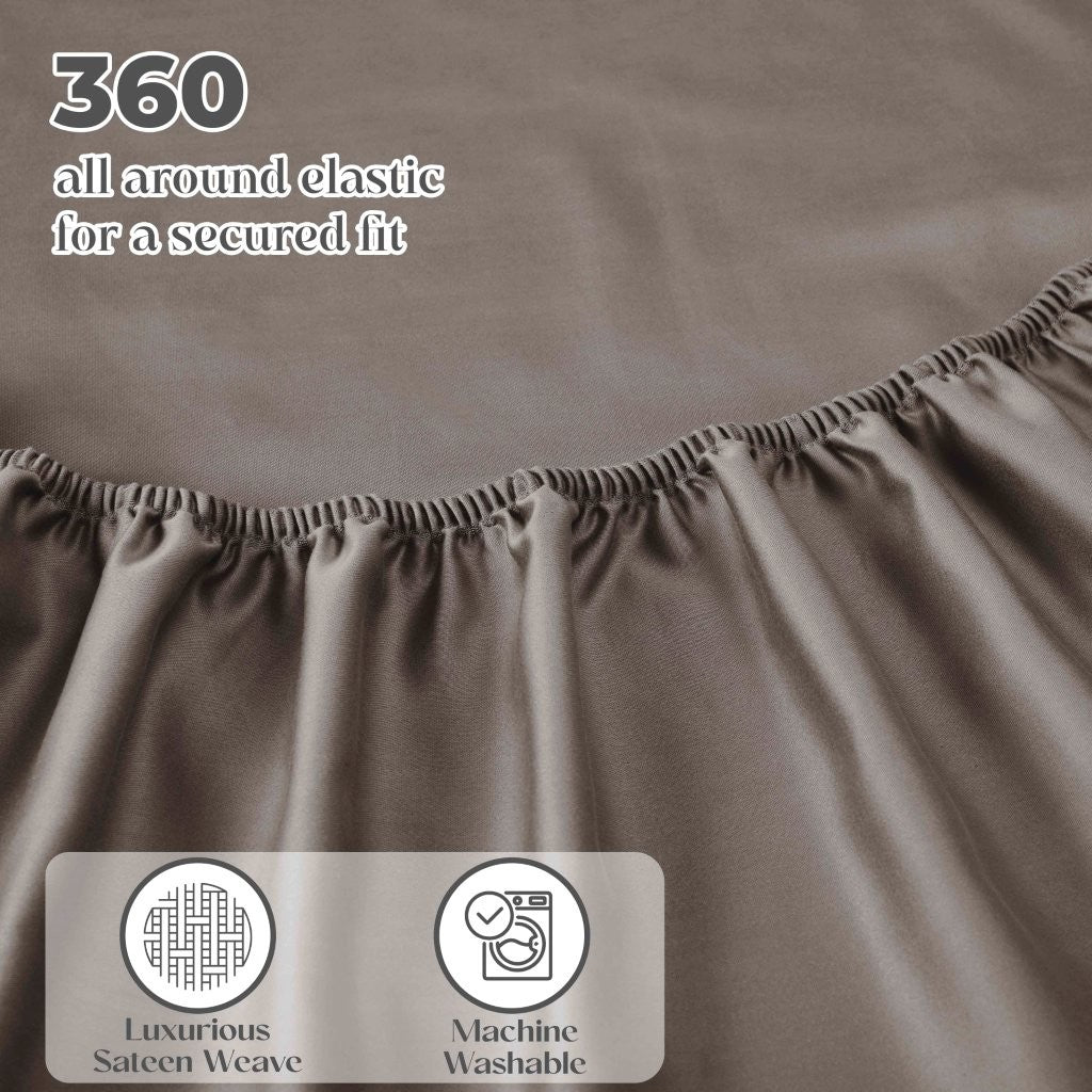 Premium 1400-1500 Thread Count Cotton Blend Deep Pocket Bed Sheet Set - Ultra Soft & Breathable for a Comfortable Sleep - Perfect for Master Bedroom, Guest Room & Dorm