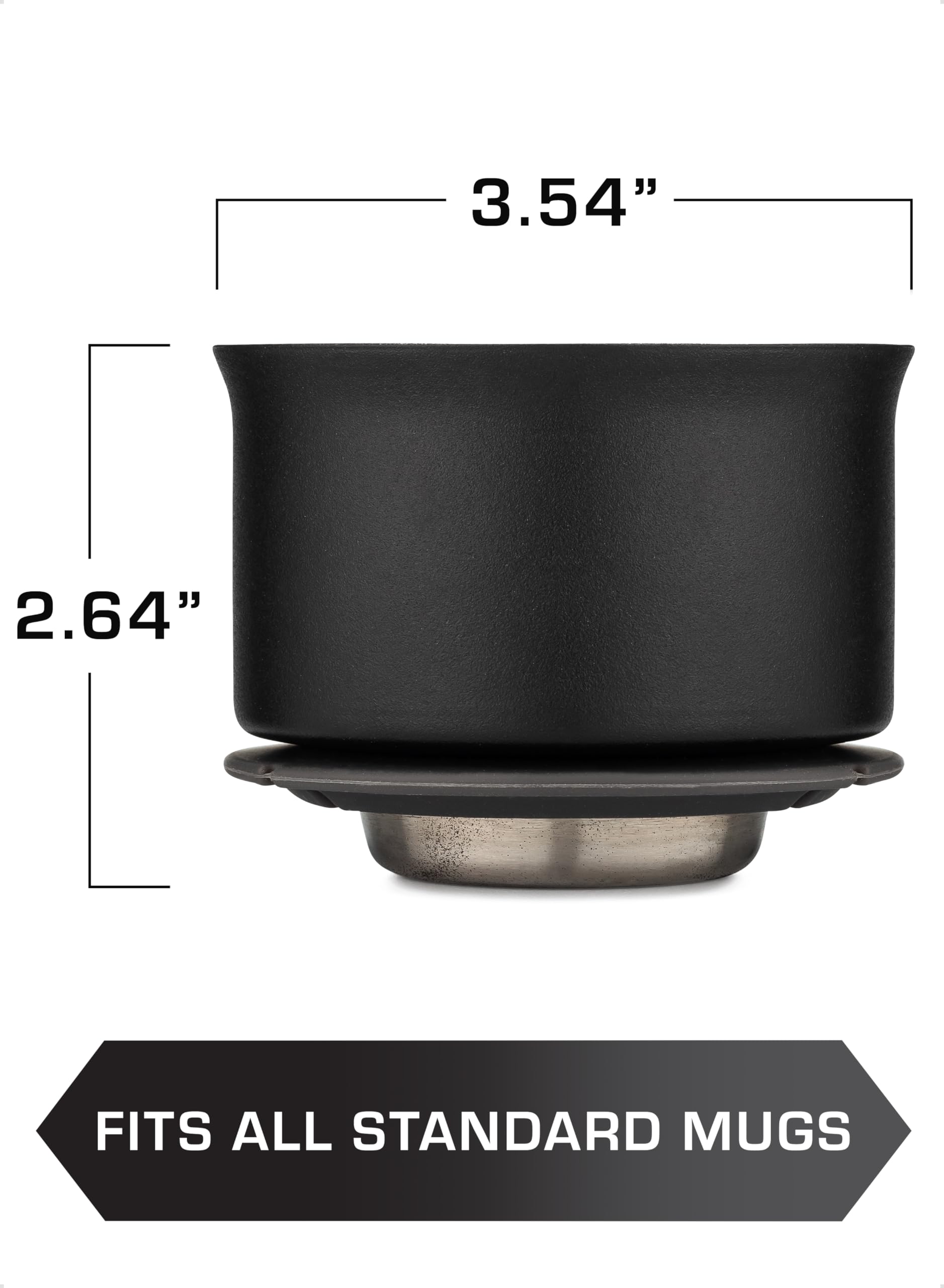 COLETTI Aspen Stainless Steel Pour Over Coffee Maker - 12 oz Black Dripper for Specialty Coffee | Dishwasher Safe & Portable | Perfect for Camping, Office & Home Brewing