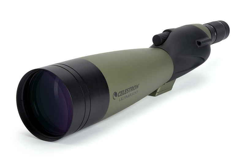 Celestron Ultima 100 Zoom Straight Spotting Scope - High Power 20-100x Magnification for Bird Watching, Hunting & Target Shooting | Waterproof & Fogproof Design | Perfect for Outdoor Adventures & Wildlife Observation
