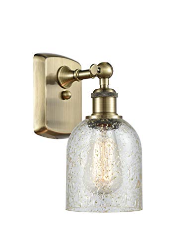 Ballston Collection Brass Antique Finish Transitional One Light Wall Sconce 516-1W-AB-G259 - Perfect for Hallway, Bedroom & Living Room Lighting Decor