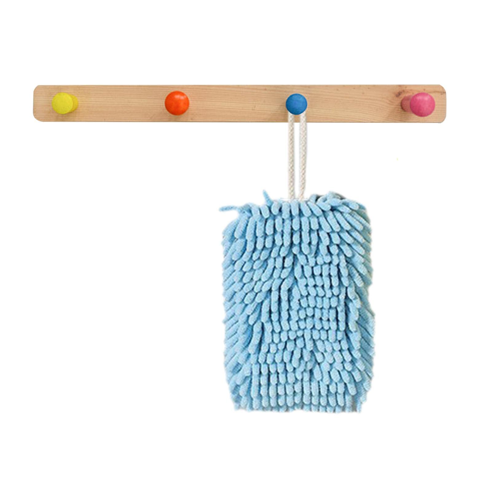 Premium Quick-Dry Kitchen Hand Towels - Ultra Absorbent & Soft Chenille Bath Towels with Lanyard for Kitchen, Bathroom & Home Use