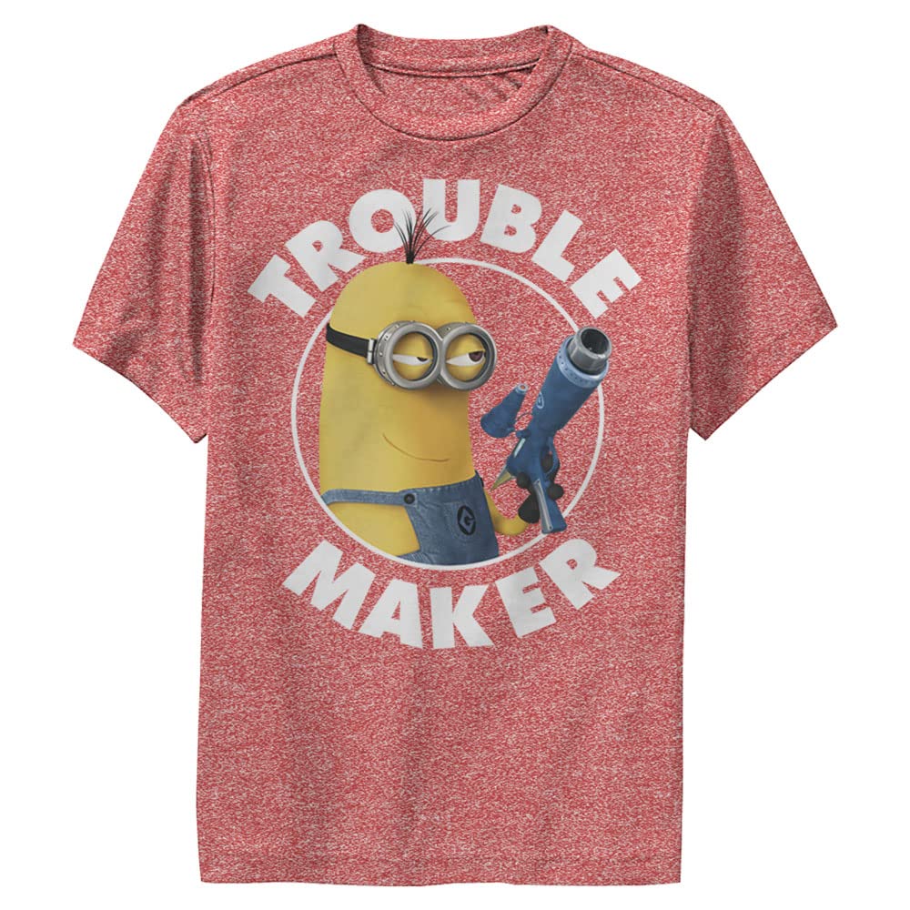 Minions Kids' Trouble Maker Graphic T-Shirt - Funny Cartoon Character Tee for Boys & Girls - Perfect for Birthday Parties, School Events & Family Outings