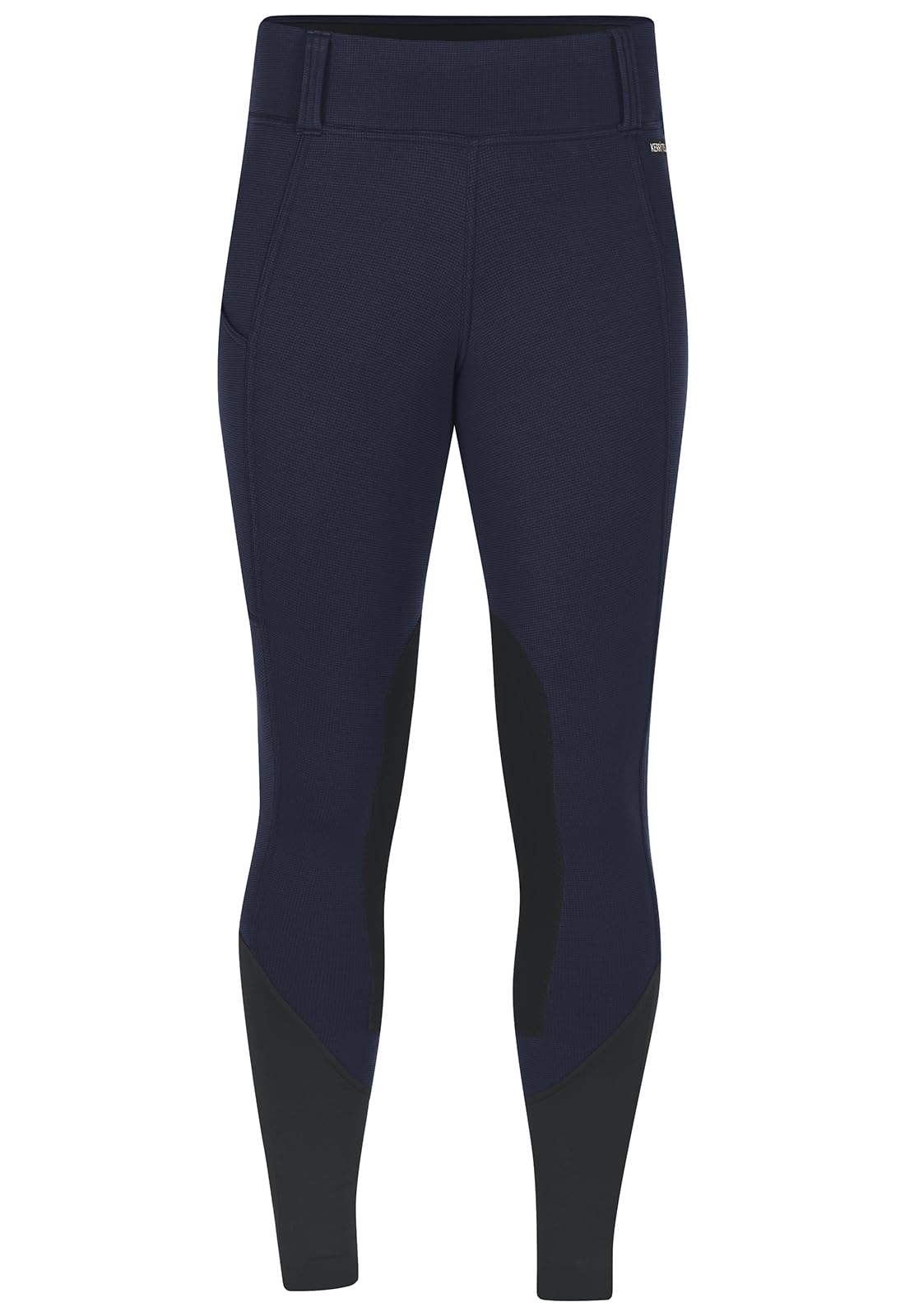 Kerrits Women's Sit Tight Wind Pro Knee Patch Winter Horse Riding Tights – Warm Polartec Equestrian Breeches with Phone Pocket | Cold Weather Riding, Training & Competition