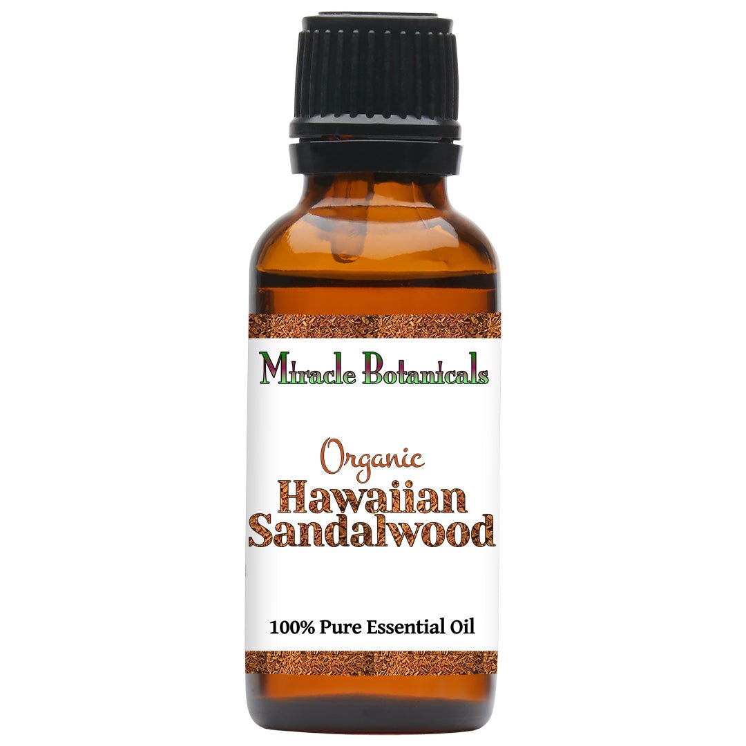 Organic Hawaiian Sandalwood Essential Oil (Santalum Paniculatum) - Pure Aromatherapy Oil for Relaxation, Meditation & Skincare