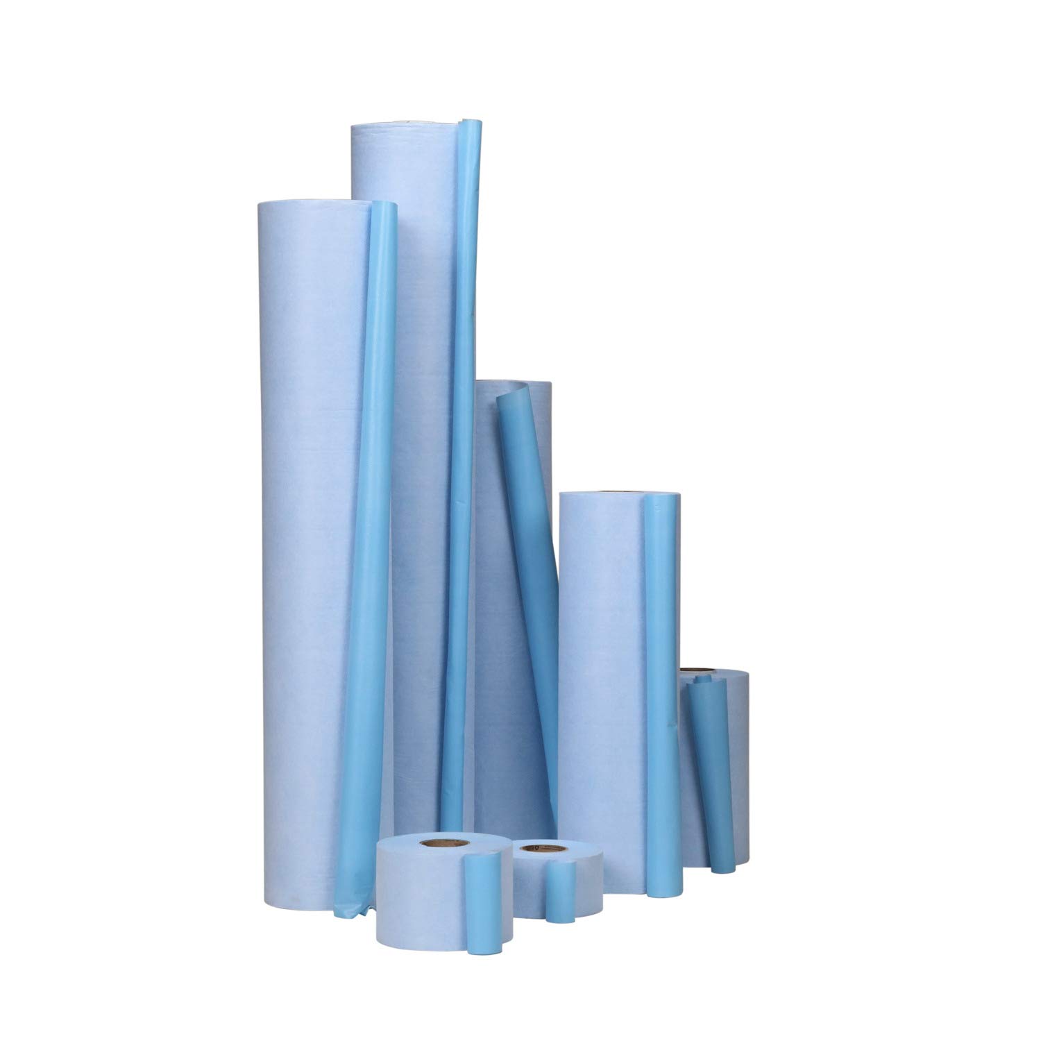 3M Self-Adhesive Liquid Protection Fabric, 36877, 6 in x 300 ft, 4 Rolls - Peel and Stick, Strong Temporary Adhesive, Repositionable, UV Resistant, Easy Removal, Blue - Ideal for DIY Projects, Home Renovation, and Temporary Surface Protection