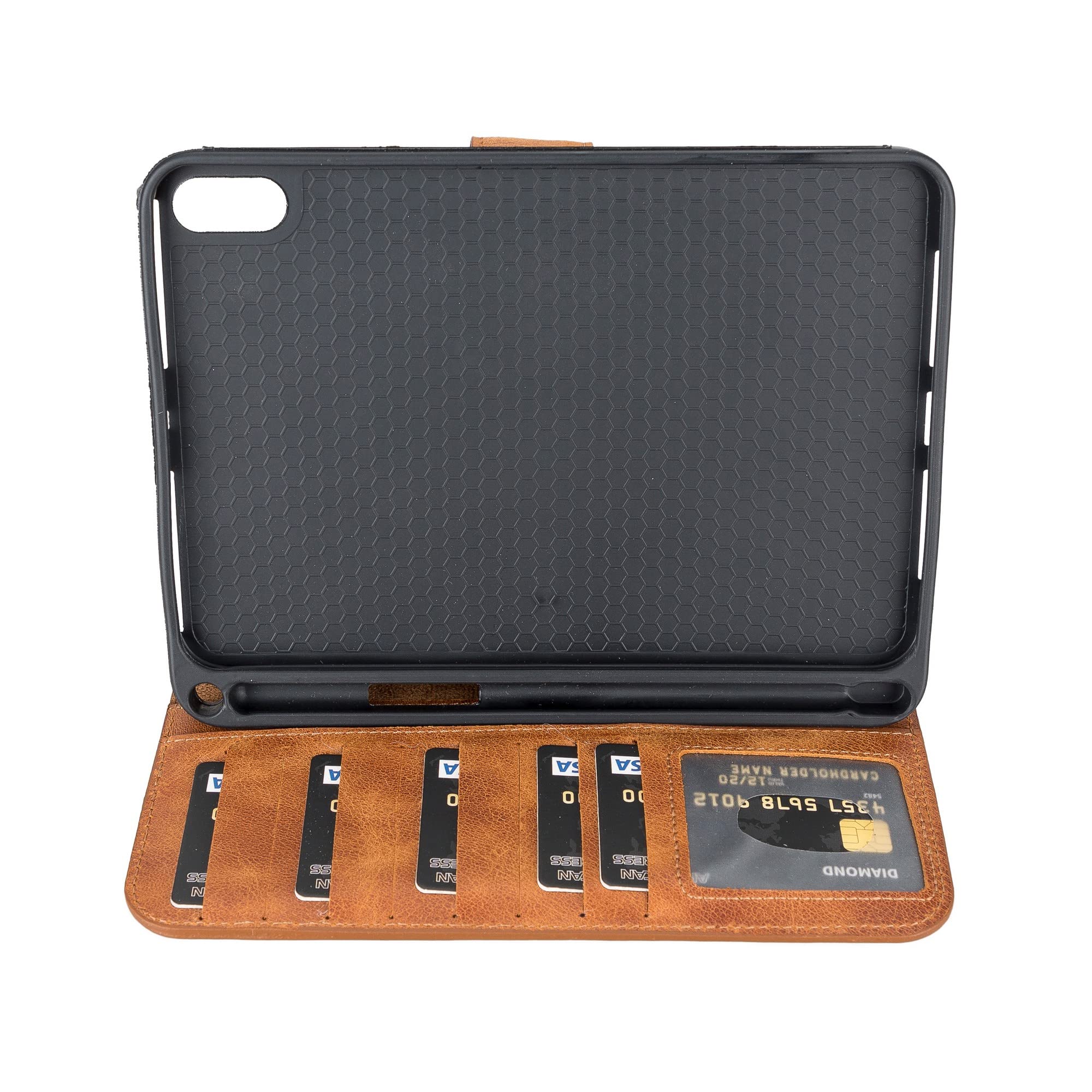 Premium Handmade Leather iPad Mini 6th Gen Case (2021) - Venito Parma Magic Tablet Wallet with Folio Stand - Antique Brown Protective Cover for Work, Travel & Daily Use
