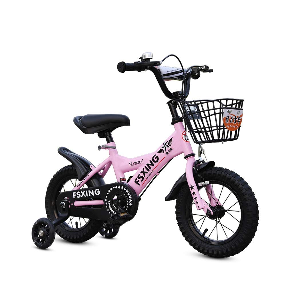 16 Inch Kids Bike for Boys & Girls Ages 2-7 Years - 12/14/16 Inch Adjustable Training Bicycle with Safety Features | Perfect Birthday Gift, Outdoor Play & Learning to Ride (Pink)