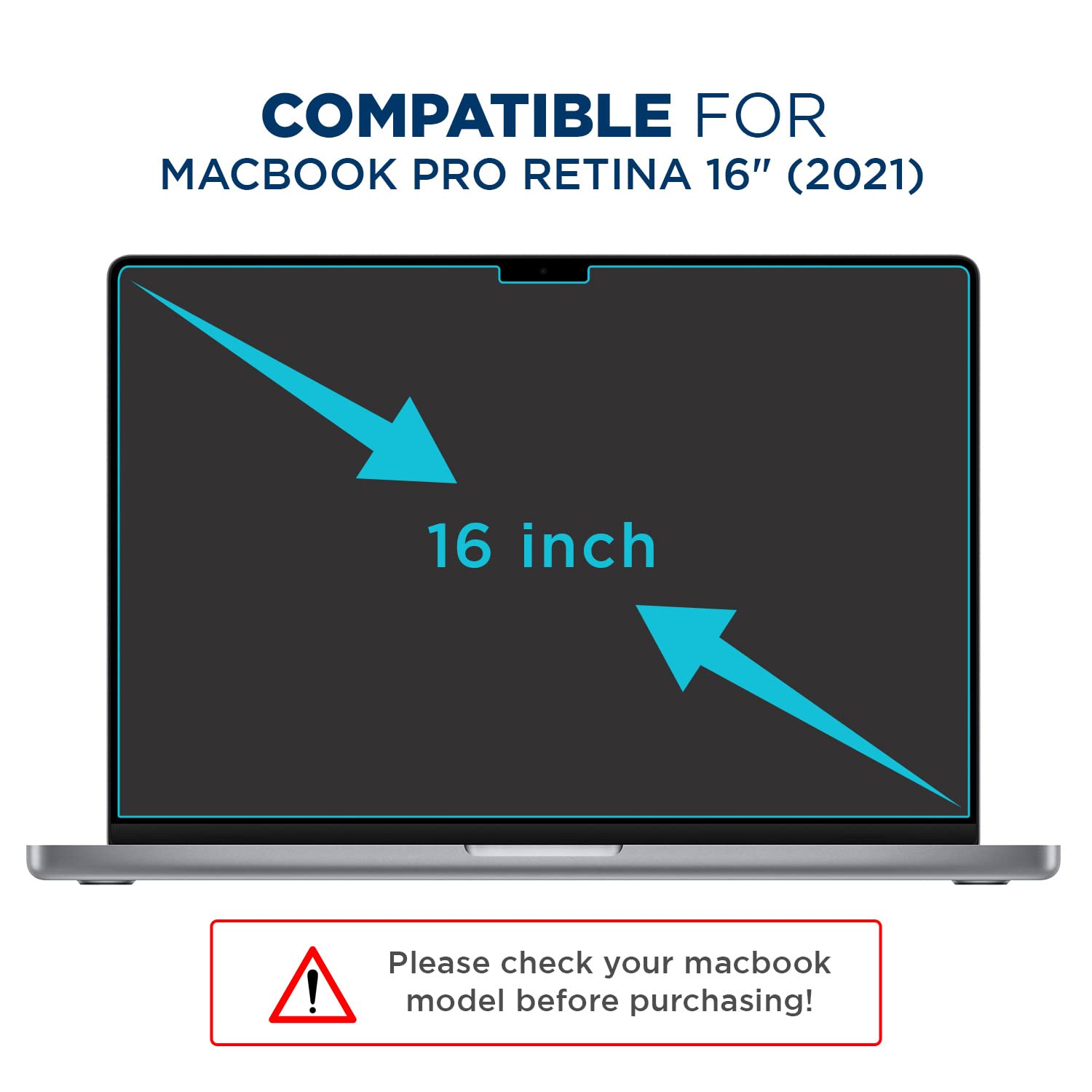 Tech Armor Magnetic Privacy Screen Protector for MacBook Pro 16