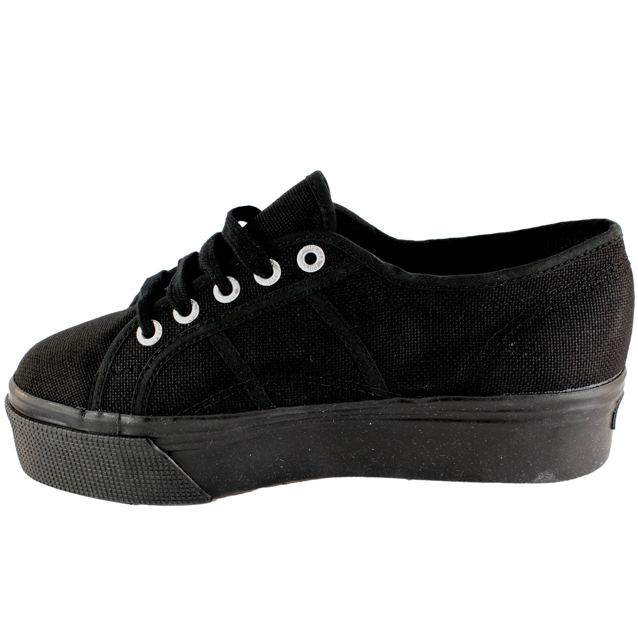 Superga Women's 2790 Classic Low Top Canvas Sneakers - Comfortable Casual Flatform Plimsolls Shoes in Black (Sizes 11-42) | Perfect for Everyday Wear, Street Style & Summer Outfits