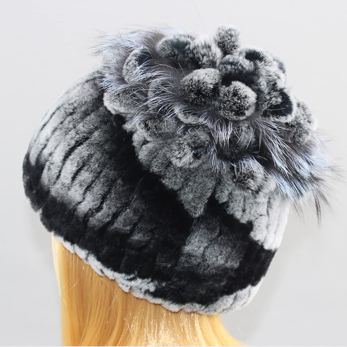 Women's Winter Faux Fur Beanie Hat - Soft Fluffy Knit Warm Hat for Cold Weather - Cozy Outdoor Accessory for Skiing, Snowboarding & Daily Winter Wear