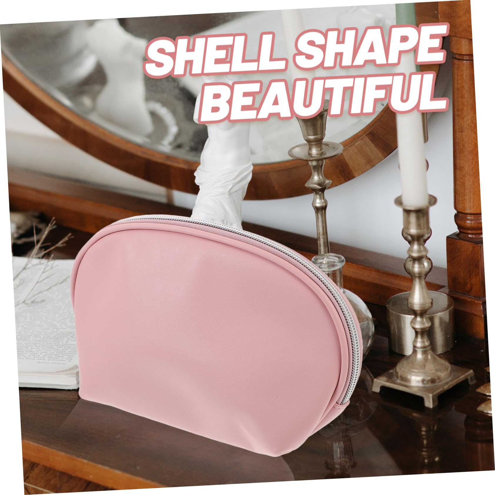 Beaupretty Cosmetic Bag for Women - Large Makeup Travel Bag with Zipper, Portable Organizer for Toiletries, Makeup & Period Essentials - Perfect for Travel, Gym & Daily Use