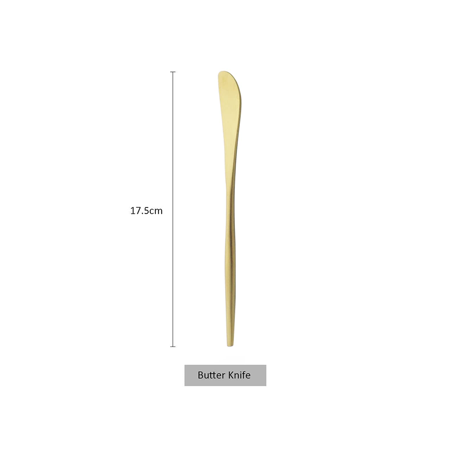 Premium Matte Gold Butter Knives Set of 4 - 6.89 Inch Stainless Steel Spreader Knives with Satin Finish - Dishwasher Safe Flatware for Breakfast, Brunch & Tea Parties