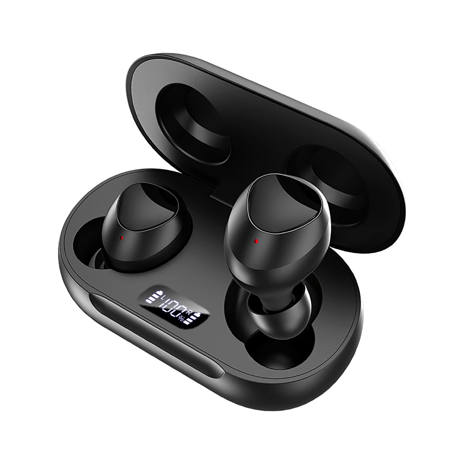 Wireless Bluetooth 5.0 Earbuds with Digital Display - Mini In-Ear Sport Headphones for Running, Gym & Workout - LE9