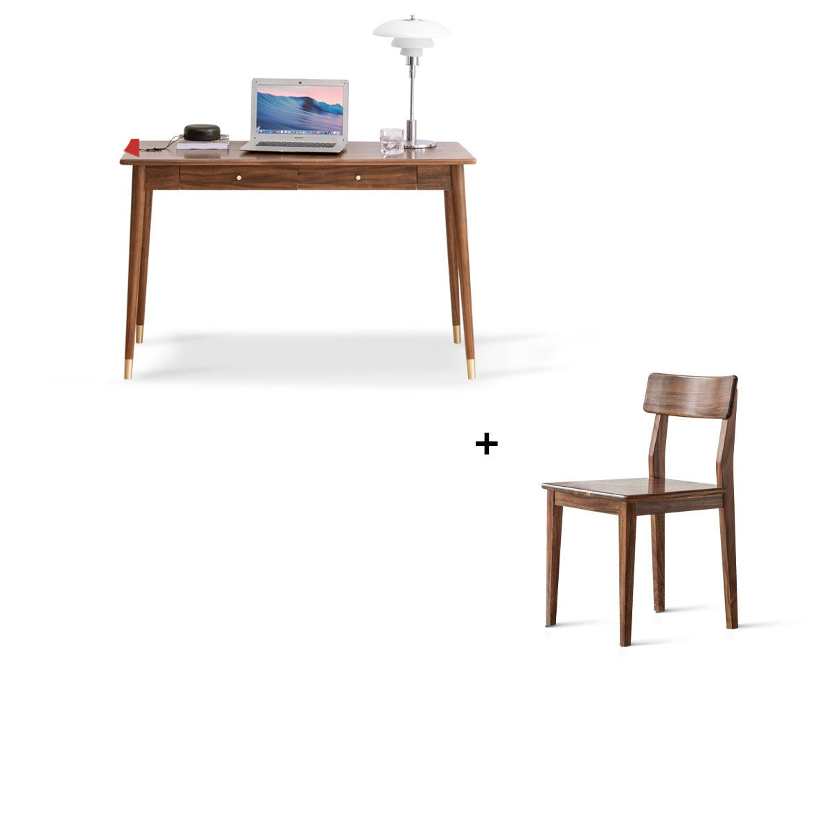 Premium Black Walnut Solid Wood Office Desk - Handcrafted Executive Workstation for Home & Business | Perfect for Remote Work, Study & Professional Workspaces