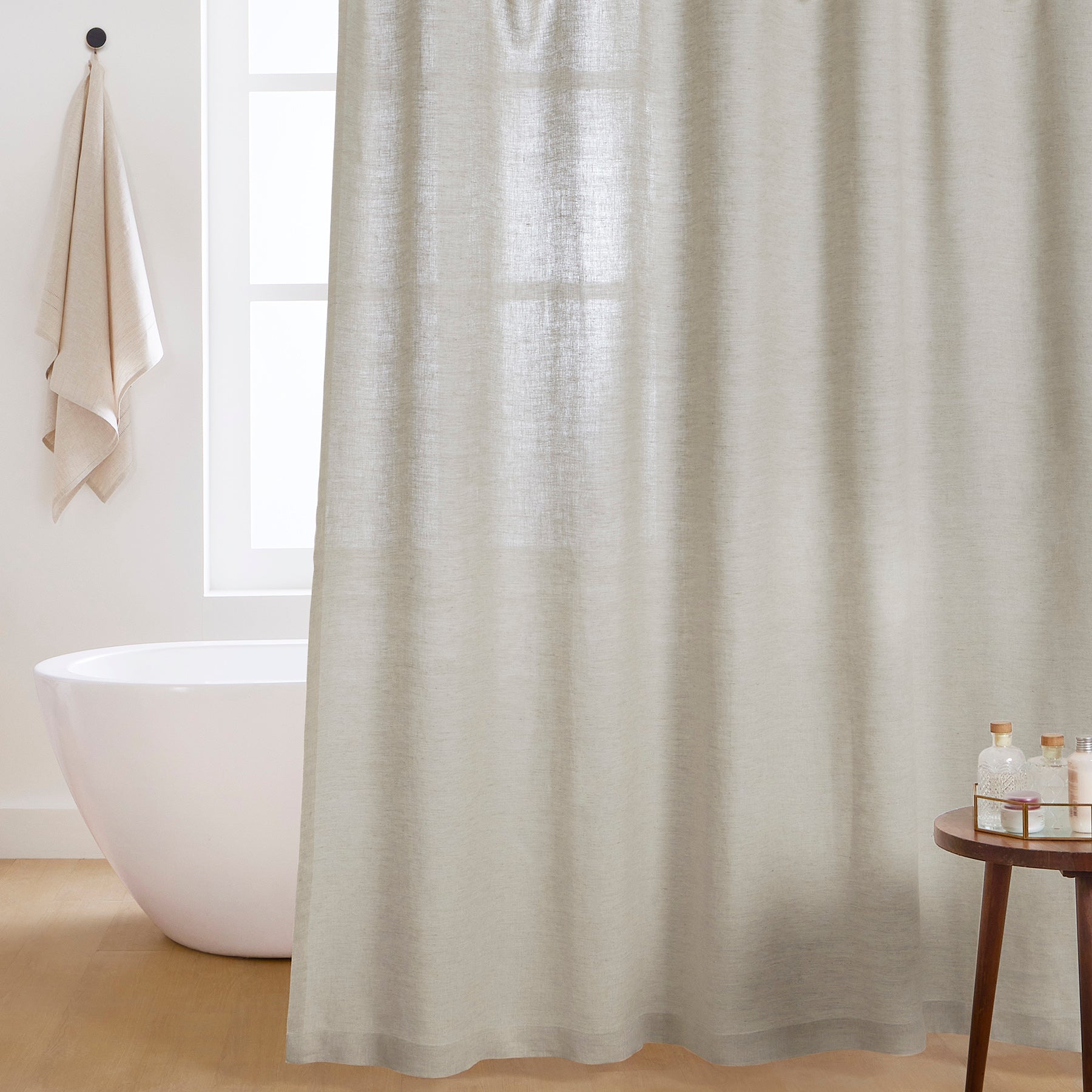 Premium Linen Shower Curtain - Breathable & Quick-Dry Bathroom Decor for Modern Homes | Perfect for Spa-Like Bathroom Retreats