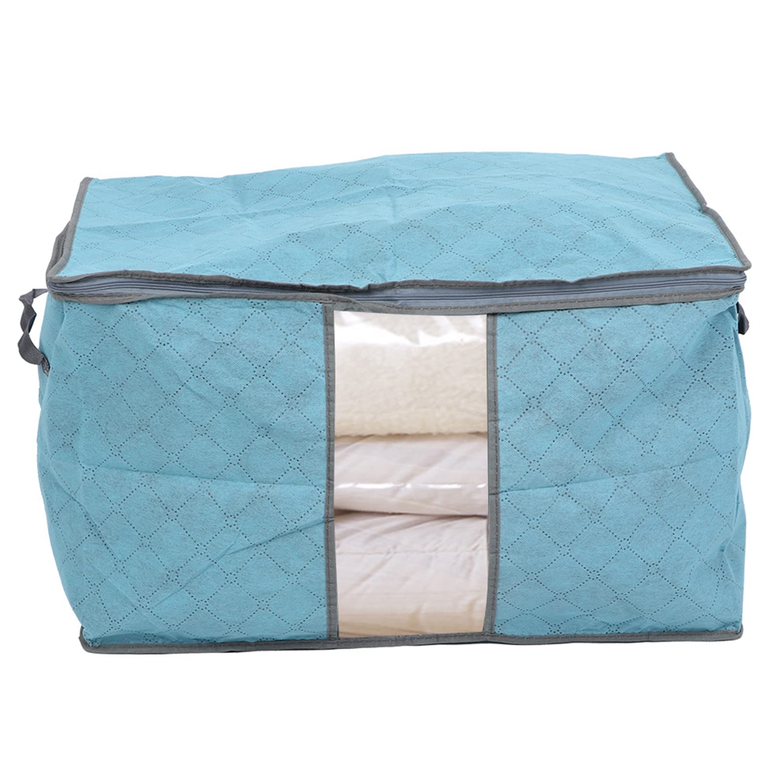Large Comforter Storage Bag 53x35x31cm - Vacuum Seal Blanket Organizer with Handles for Quilts, Coats, Jackets & Pillows - Perfect for Seasonal Storage, Travel & Home Organization