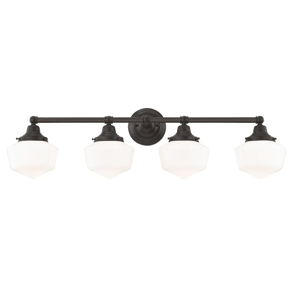 Vintage Farmhouse Schoolhouse Bathroom Light Fixture - 31.625