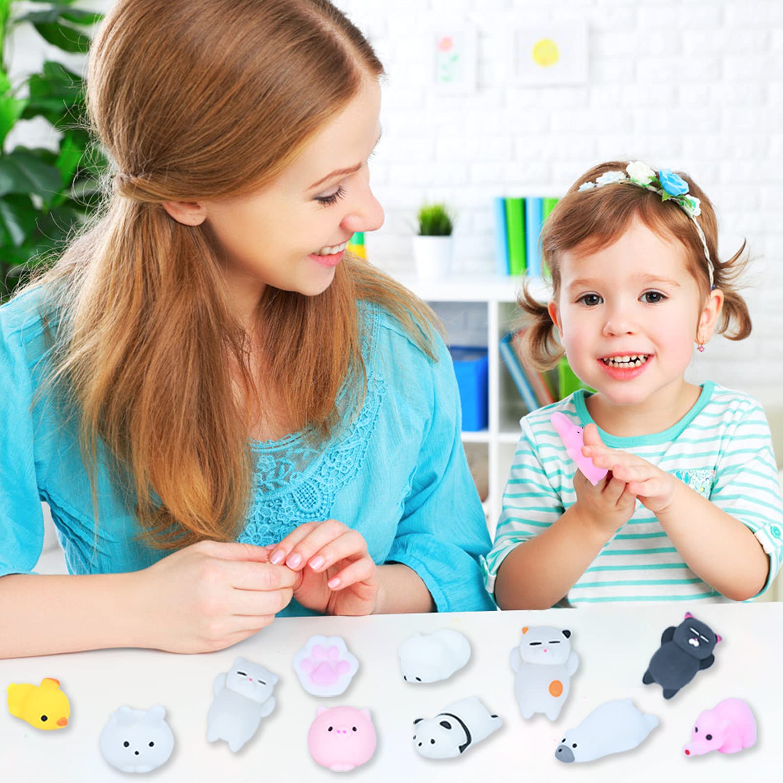 EKKONG 12Pcs Kawaii Squishy Toys - Anti Stress Squishies for Kids & Adults - Birthday Christmas Gifts