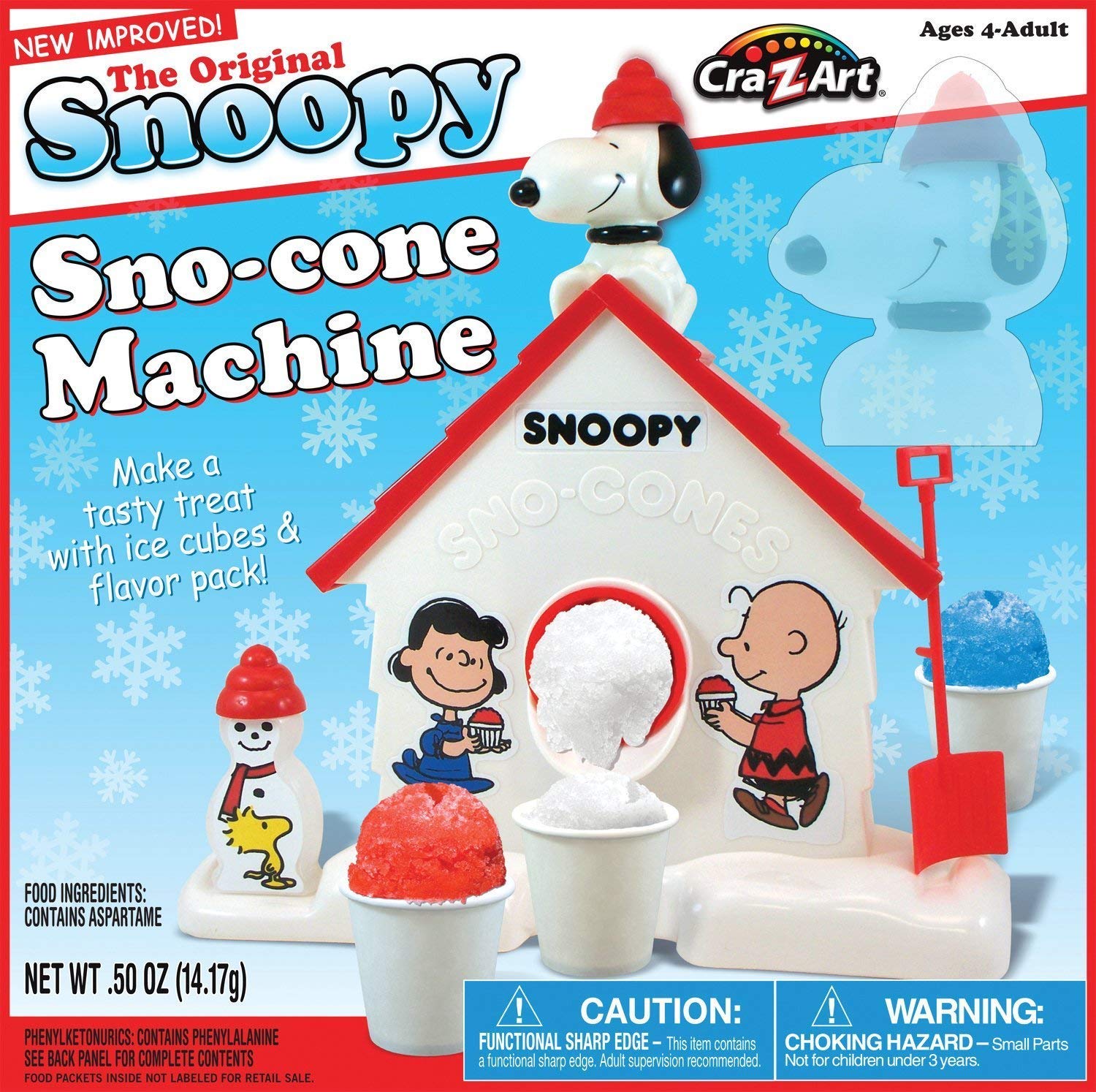 Snoopy Snow Cone Machine - Fun & Easy Homemade Ice Shaver for Kids & Parties - Perfect for Summer Treats, Backyard BBQs & Family Gatherings