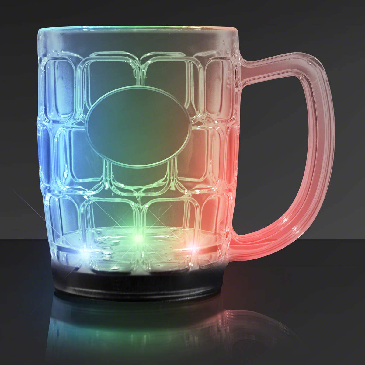 4-Pack Flashing LED 16oz Light Up Beer Mugs - Glowing Party Cups for Bars, BBQs, Nightclubs & Themed Events