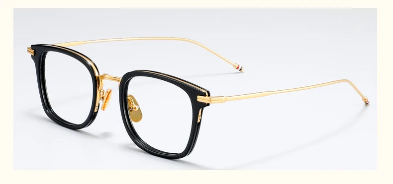 Stylish Unisex Black Square Full Rim Alloy Eyeglasses BMT905 - Perfect for Work, Reading & Fashion Accessories