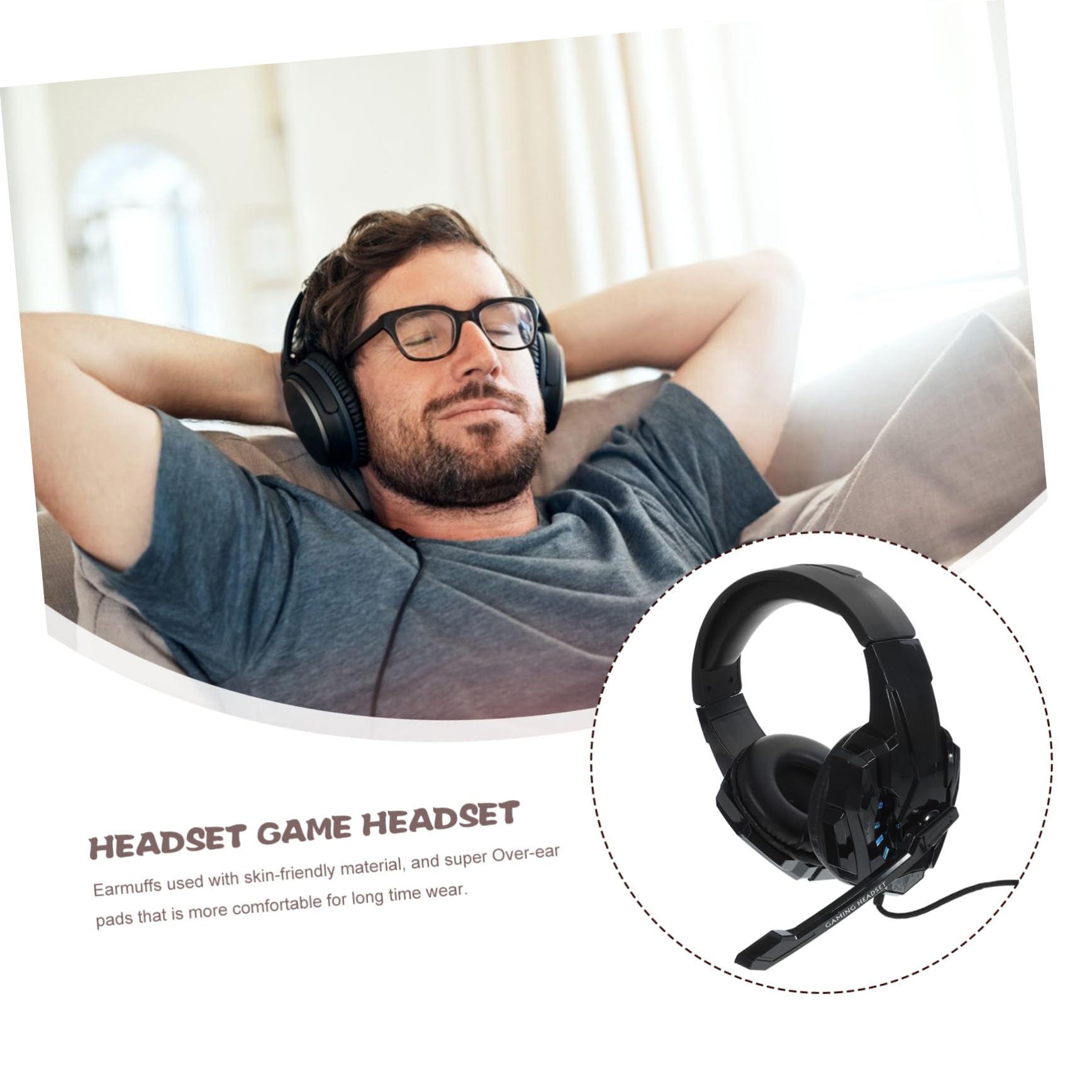 CHILDWEET I3000 Wired Gaming Headset with Microphone - Noise Isolating Over-Ear Headphones for PC, PS4, Xbox - Perfect for Esports, Online Classes & Remote Work