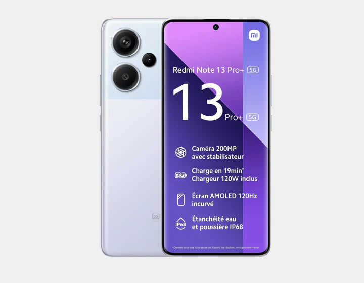 Xiaomi Redmi Note 13 Pro Plus 5G Smartphone - 512GB ROM 12GB RAM Dual SIM Unlocked GSM (Purple) | Premium Camera, Long Battery Life for Gaming & Photography