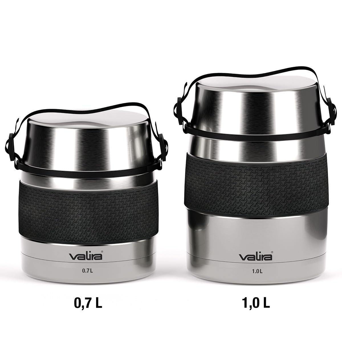 Premium Stainless Steel Thermal Food Container - 0.7L Insulated Lunch Box, Grey - Keeps Food Hot/Cold for Hours - Perfect for Office, School, Picnics & Outdoor Activities
