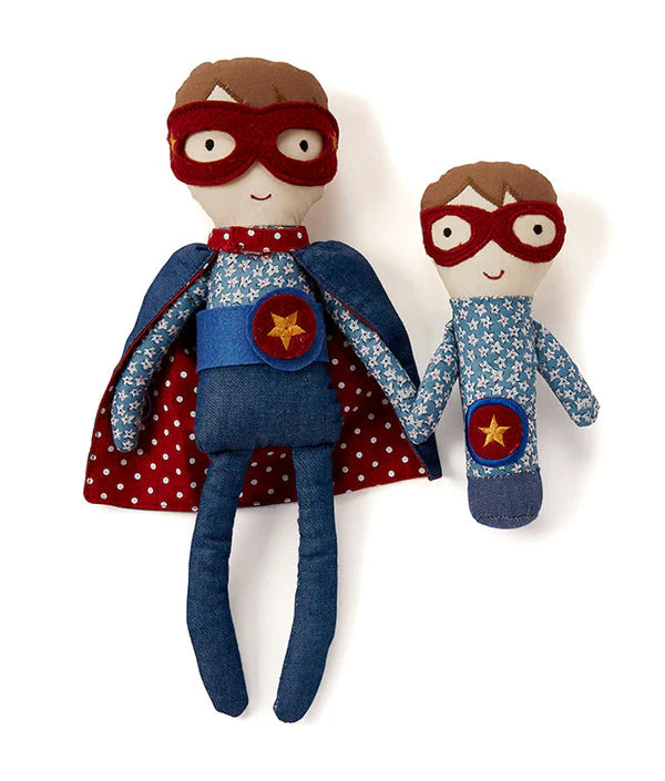 Super Boy & Rattle Set - Baby Teething Toy and Sensory Learning Gift for Infants - Perfect for Playtime, Early Development, and Soothing Sore Gums