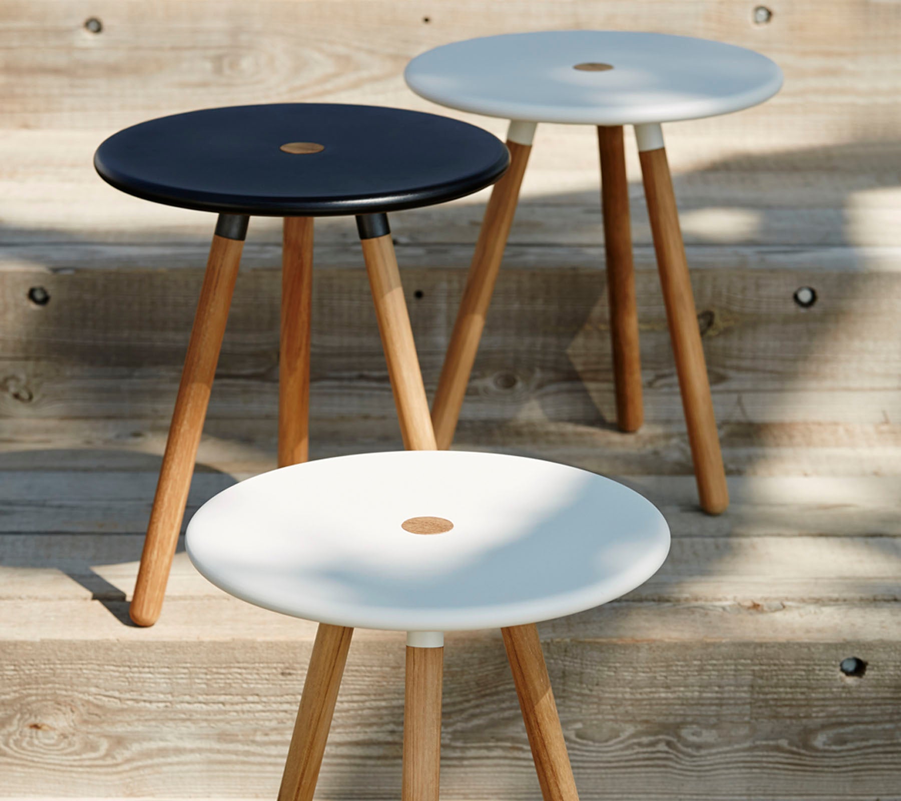 Modern Round Side Table Stool - Multi-Functional Accent Furniture for Living Room, Bedroom, or Outdoor Use - Perfect as Coffee Table, Ottoman, or Extra Seating