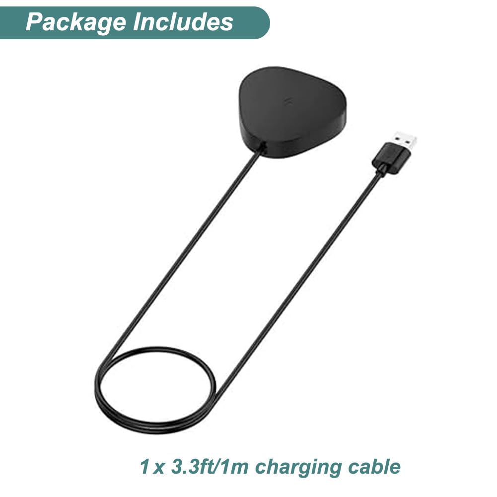 Magnetic Wireless Charger for Sonos Roam & Roam SL - Fast Charging Dock with 4.9ft USB Cable - Portable Charging Station for Home, Office & Travel (Black)