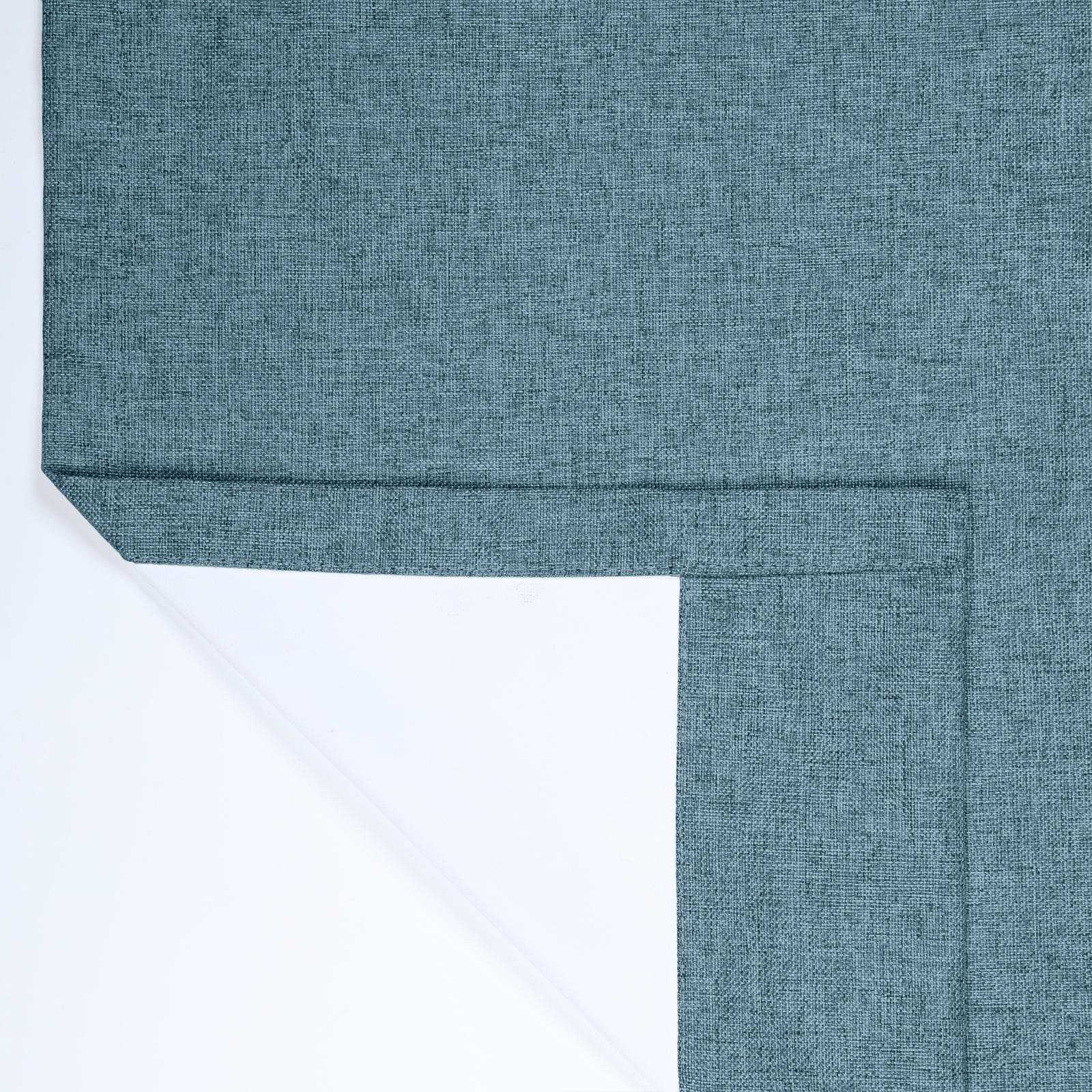 TWOPAGES Blue Pinch Pleated Blackout Curtains for Bedroom - Thermal Insulated Linen Blend Window Drapes (Set of 2, 58x84 Inches) - Perfect for Privacy, Light Blocking & Room Darkening in Living Room, Nursery or Home Theater