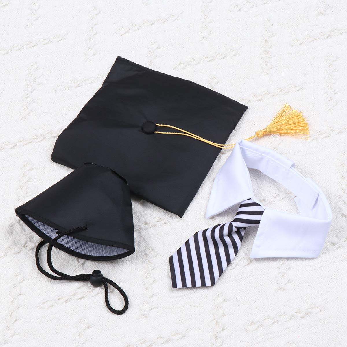Stylish Plaid Bow Tie & Graduation Hat Set for Large Dogs - Pet Formal Wear for Dog Graduation, Parties & Photo Shoots