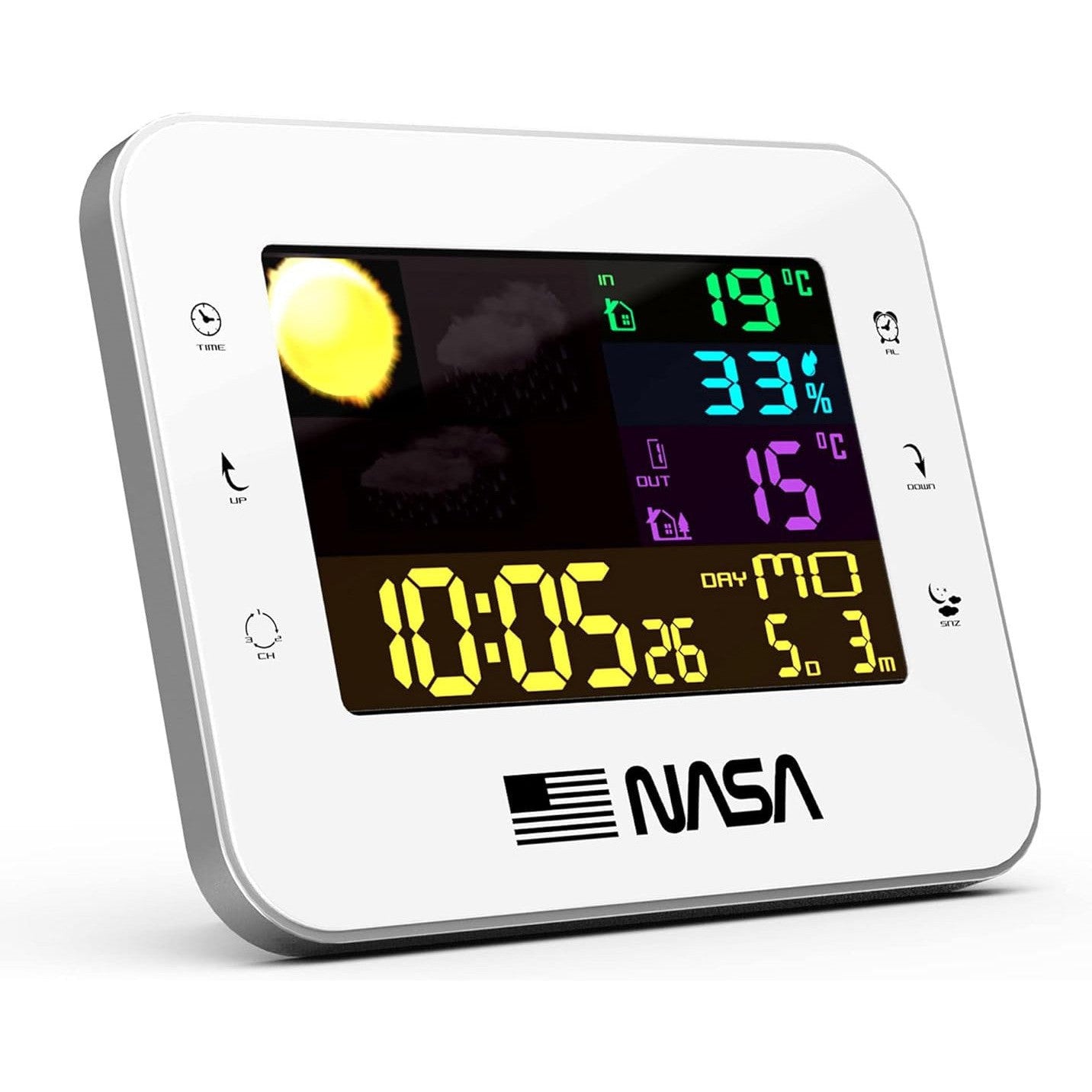 NASA WS500 Weather Station - Wireless Digital Weather Monitor with Wind Speed, Temperature & Humidity Sensor | Perfect for Home, Garden & Outdoor Activities