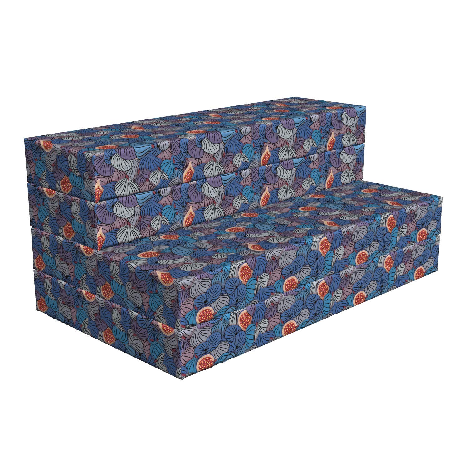 Ambesonne Foldable Mattress with Fig Fruit Pattern - 78.7