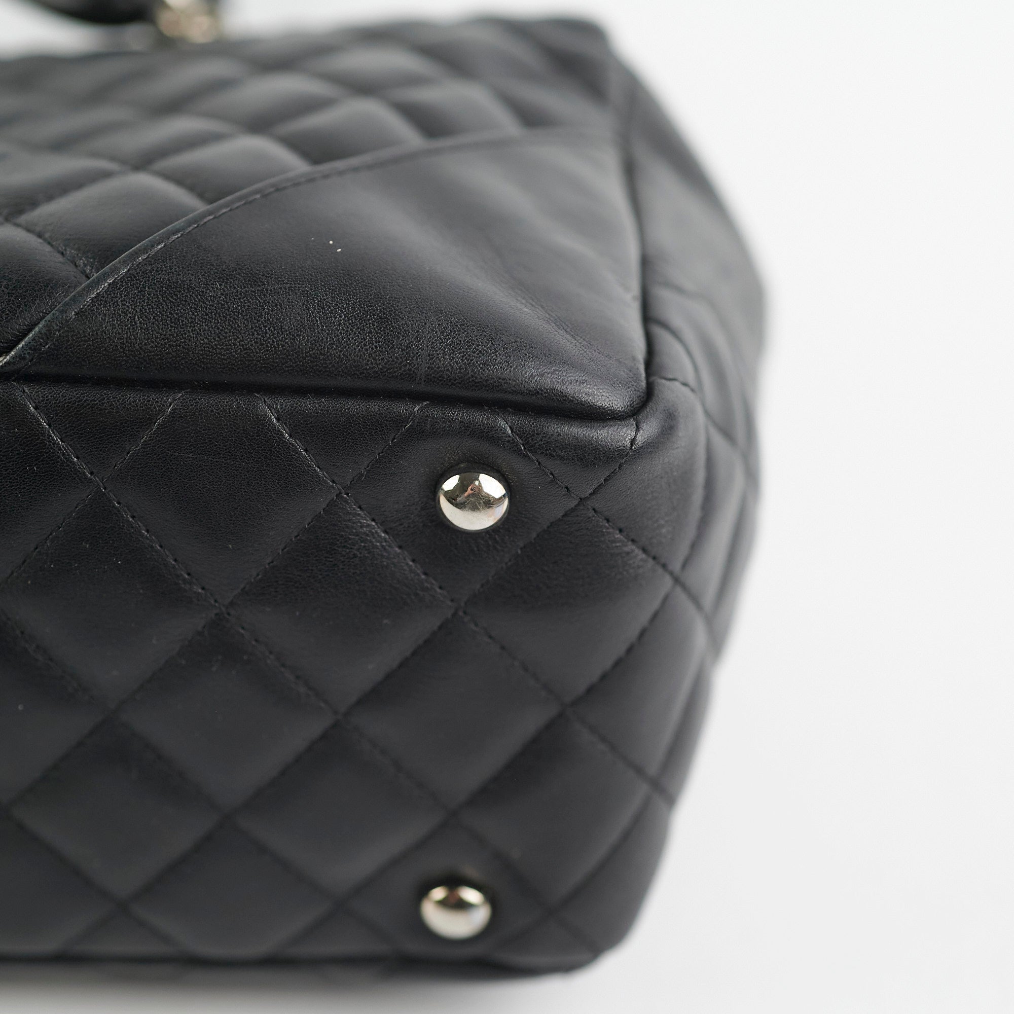 Chanel Cambon Bowler Bag - Genuine Lambskin Leather Handbag in Classic Black | Perfect for Work, Travel & Evening Events