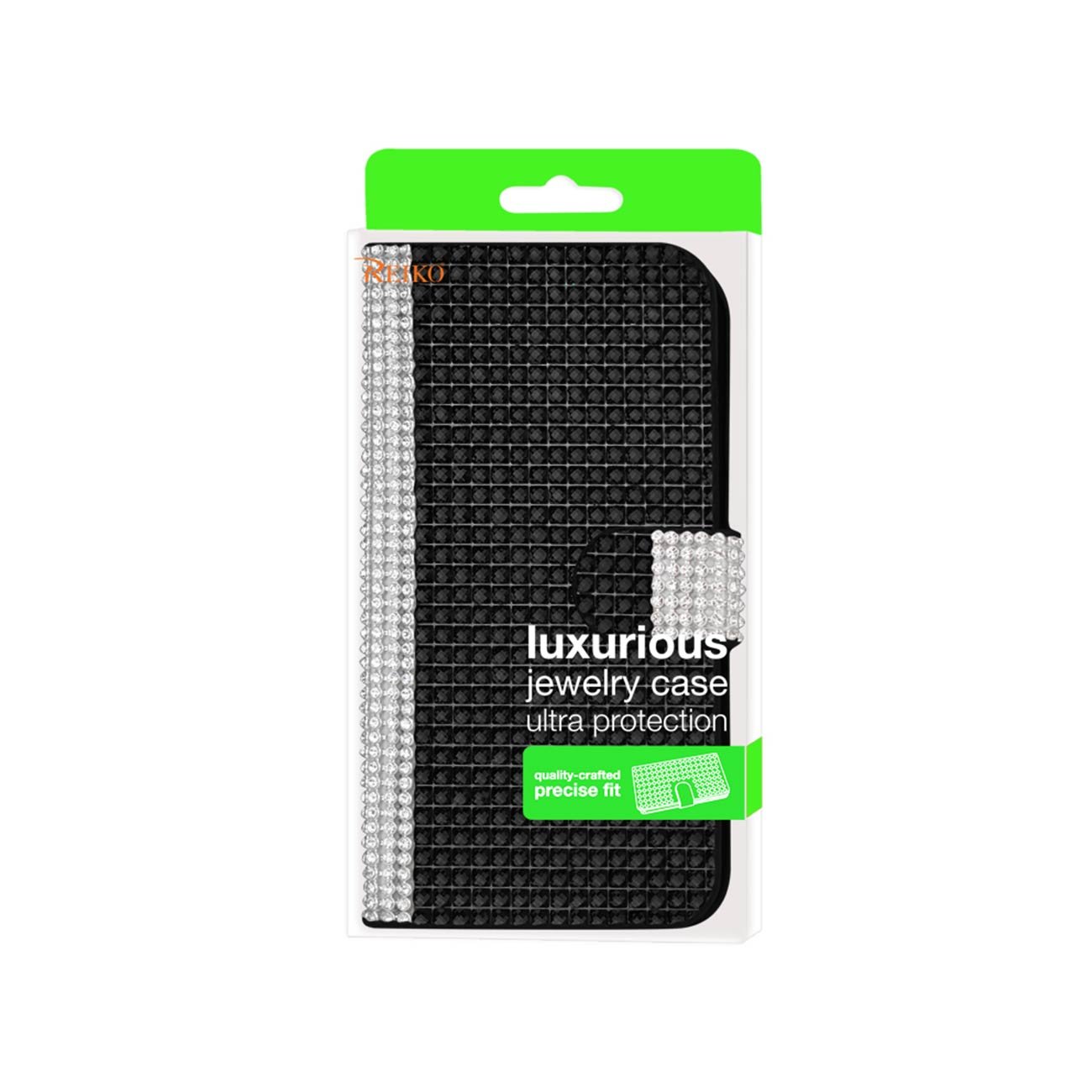Reiko Wireless Wallet Cases for ZTE Overture 2 - Slim Protective Phone Cover with Card Slots & RFID Blocking - Perfect for Travel, Shopping & Everyday Use (Black)