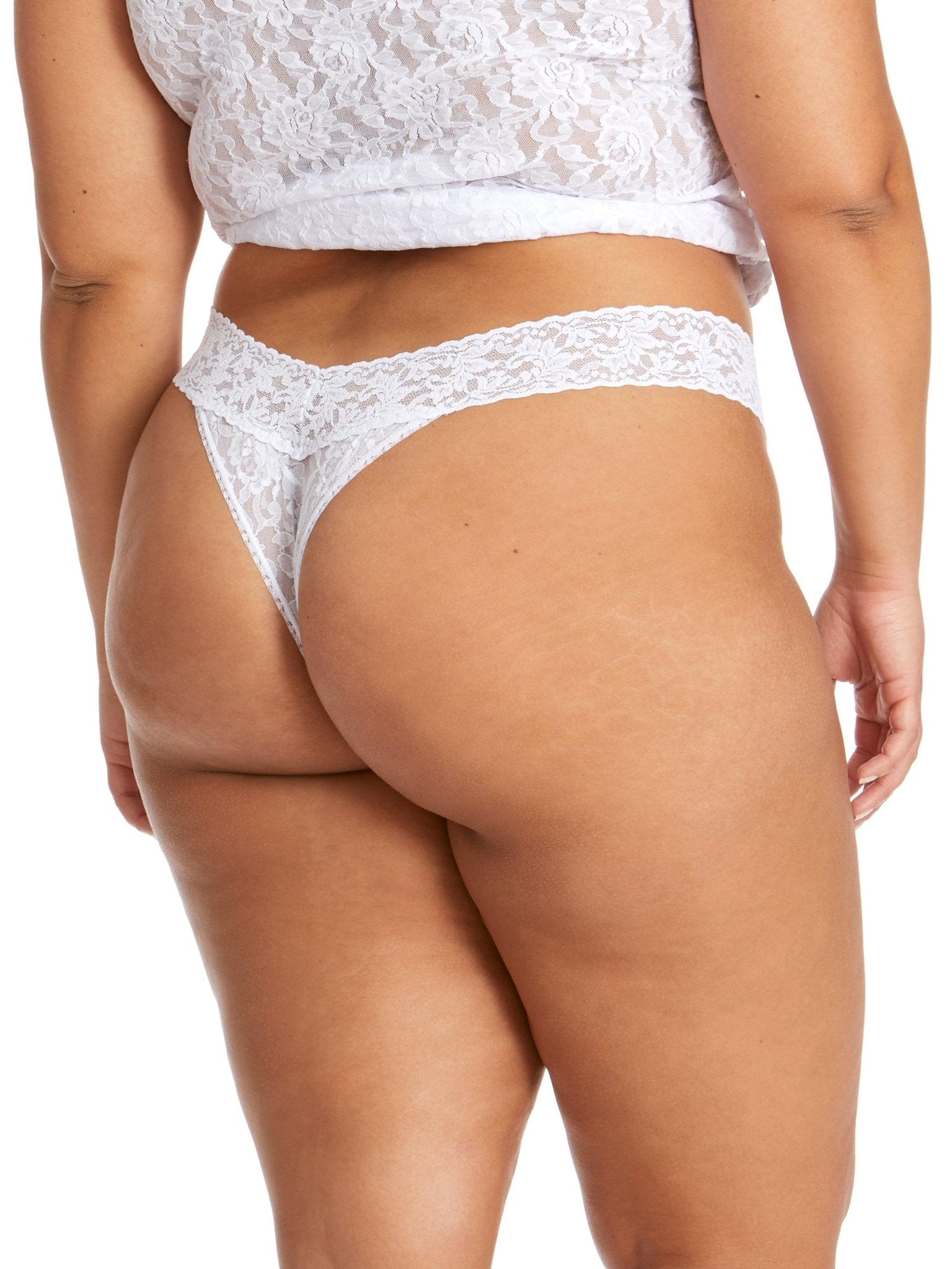 Plus Size Signature Lace® Original Rise Thong - Comfortable Women's Underwear for Everyday Wear, Special Occasions & Bridal Lingerie
