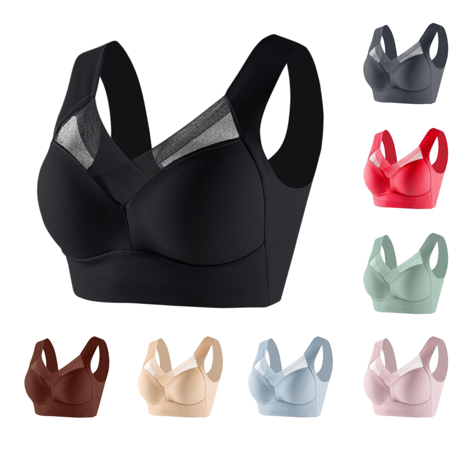 Women's Seamless Stretchy Yoga Sports Bra - Breathable Wire-Free Padded Workout Bra for Running, Gym & Activewear | High Support Comfortable Air Bra for Fitness, Yoga & Daily Wear