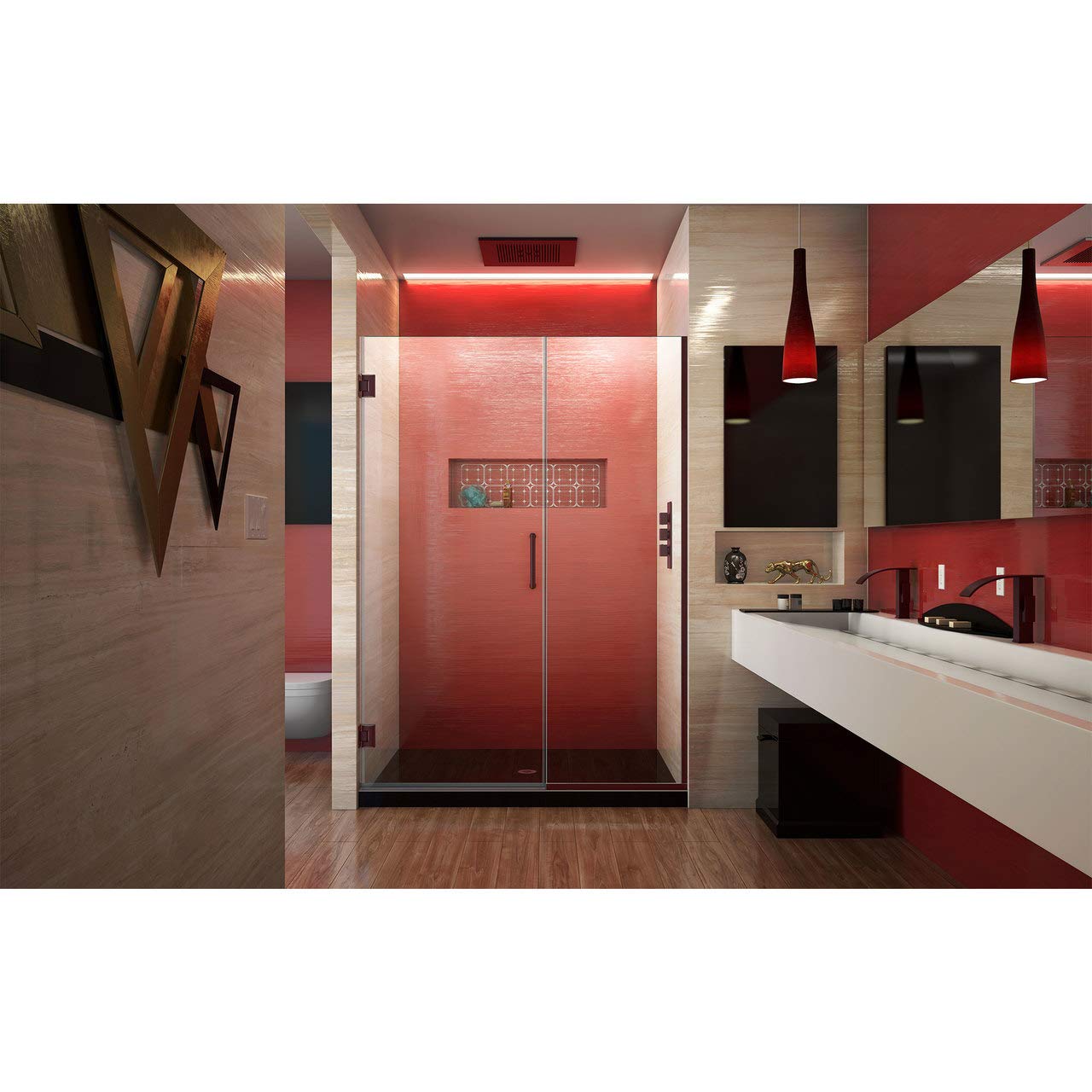 DreamLine Unidoor Plus Frameless Hinged Shower Door 48.5-49
